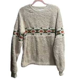 Men’s‎ Southwestern/Aztec Pattern Fleece Sweater, size Medium